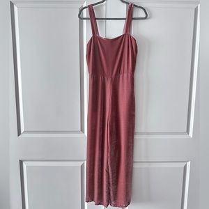 Madewell Crushed Velvet Wide Leg Jumpsuit